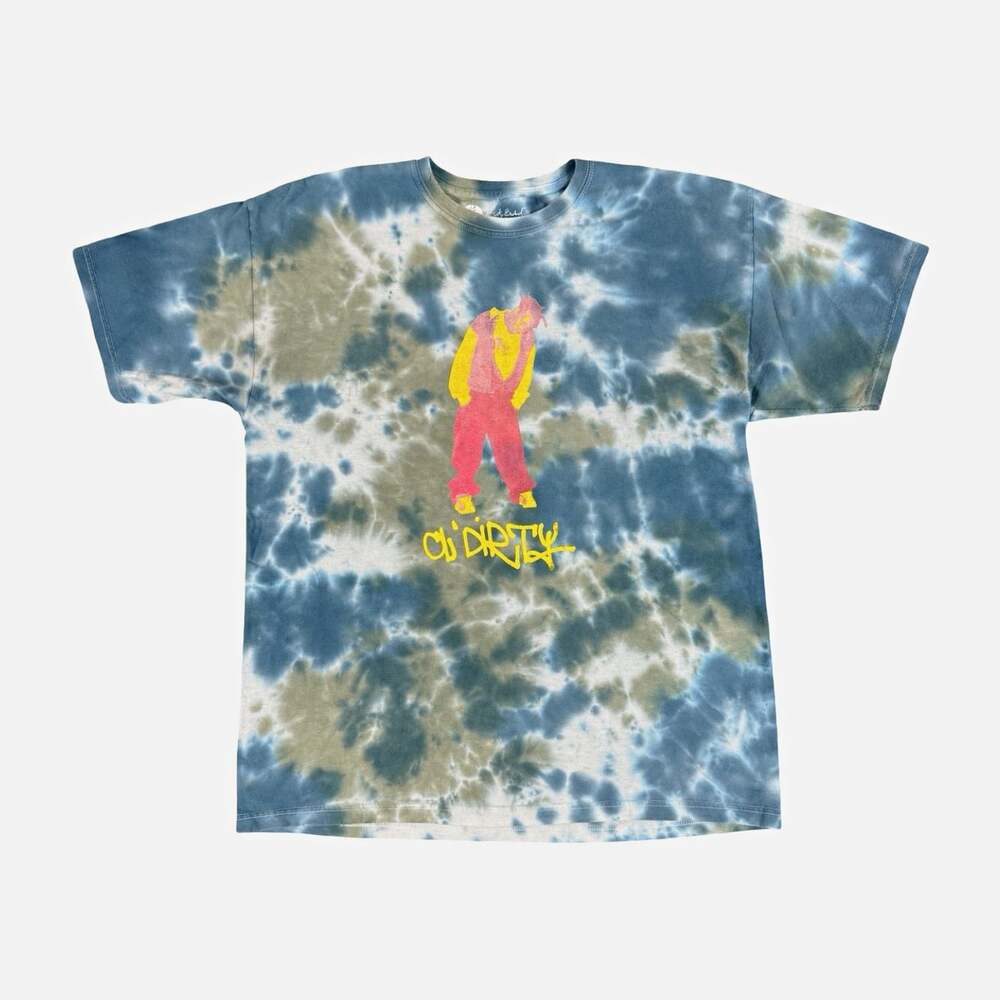 Ol' Dirty Bastard Tie-Dye Graphic Wu-Tang Cotton Crew Tee Short Sleeve L